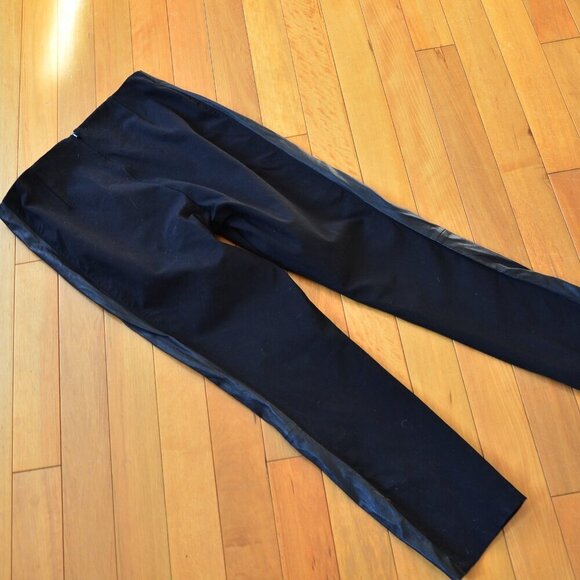 Rag & Bone Black Dani Pants with Leather Side Stripe Size 12 Women - Picture 9 of 9